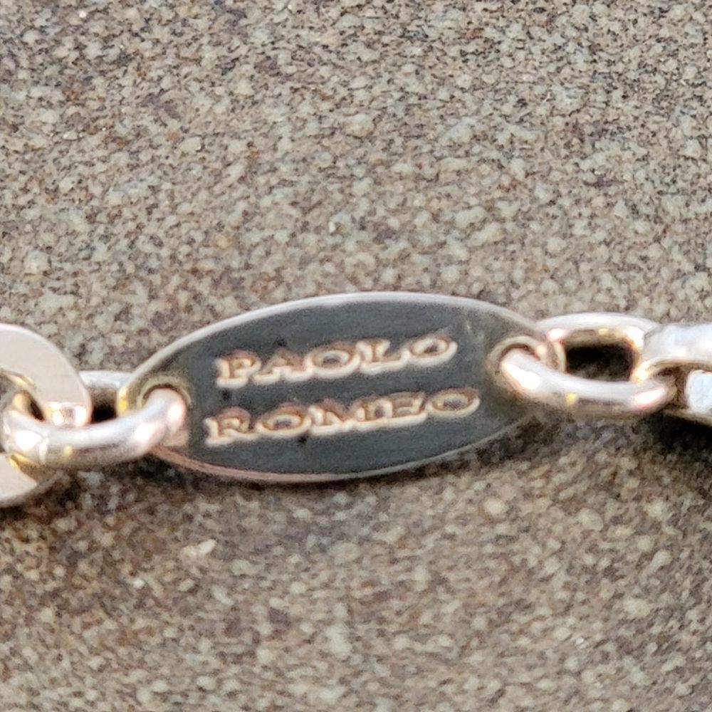 Sterling Paulo Romeo 21" Paperclip Style Chain Necklace - Picture 6 of 7
